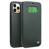 Qialino Classic View iPhone 12 Pro Max Flip Leather Case - Green