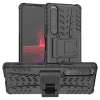 Anti-Slip Sony Xperia 1 III Hybrid Case with Stand - Black