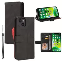 Bi-Color Series iPhone 14 Wallet Case - Black