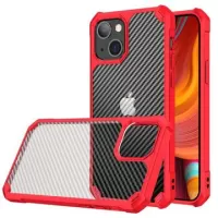 Anti-Shock iPhone 14 Pro Hybrid Case - Carbon Fiber - Red