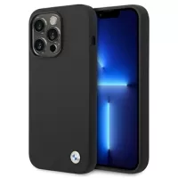 BMW Signature Logo iPhone 14 Pro Max Silicone Case - Black