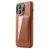 Mujjo Full Leather iPhone 14 Pro Max Wallet Case - Brown