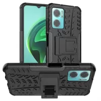 Anti-Slip Xiaomi Redmi 10 5G/Note 11E Hybrid Case with Stand - Black