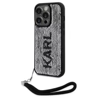 iPhone 13 Pro Max Karl Lagerfeld Reversible Sequins Case - Black / Silver