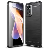 Xiaomi Redmi Note 11 Pro/Note 11 Pro 5G Brushed TPU Case - Carbon Fiber - Black