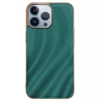 Abstract Series iPhone 14 Pro TPU Coated Case - Green