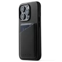 Mujjo Full Leather iPhone 14 Pro Wallet Case - Black