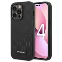 Karl Lagerfeld Saffiano Monogram iPhone 14 Pro Case - Black