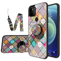 Checkered Pattern Google Pixel 5a 5G Hybrid Case - Colorful Mandala