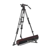 Nitrotech 612 video head, alu twin leg tripod gs