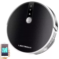 Liectroux C30B Robot Vacuum Cleaner 6000Pa Suction with AI Map Navigation 2500mAh Battery Smart Partition Electric Water Tank APP Control - Black