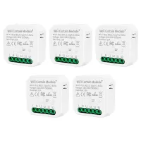 5Pcs WHD09 Tuya WiFi Smart Curtain Switch Controller, Countdown/Timing Function, App/Voice Control, Home Curtain Modification