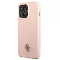 Guess 4G Metal Logo iPhone 13 Pro Max Silicone Case (Bulk) - Pink