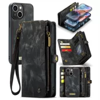 iPhone 15 Plus Caseme 2-in-1 Multifunctional Wallet Case - Black