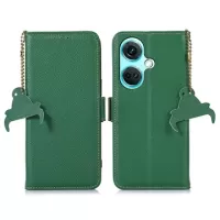 OnePlus Nord CE3 Wallet Leather Case with RFID - Green