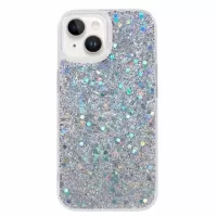 iPhone 15 Glitter Flakes TPU Case - Silver