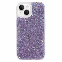 iPhone 15 Plus Glitter Flakes TPU Case - Purple