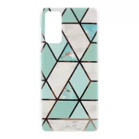 Samsung Galaxy S20 FE 5G Marble Pattern Electroplated IMD Case - Green