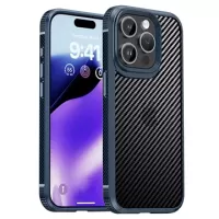 iPhone 15 Pro iPaky Hybrid Case - Carbon Fiber - Blue