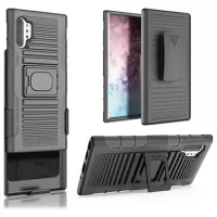 Samsung Galaxy Note10+ Hybrid Case with Belt Clip (Bulk Satisfactory) - Black