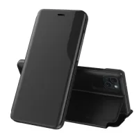 For iPhone 15 Pro Side Display Flip Leather Phone Case(Black)