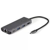 DKT31CHPDL StarTech.com USB C Multiport Adapter - 10Gbps USB Type-C Mini Dock with 4K 30Hz HDMI - 100W Power Delivery Passthrough - 3-Port USB Hub, GbE - USB 3.1/3.2 Gen 2 Laptop Dock - 10\ Cable
