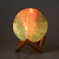 10cm/3.94in 3D Printing Star Moon Lamp USB Led Moon Shaped Table Night Light