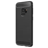 Samsung Galaxy S9 Brushed TPU Cover - Carbon Fiber - Black