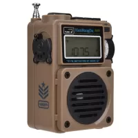 HRD-700 AM FM Radio Music Player Portable FM/SW/MW/WB Full-Band Digital Radio Rechargeable BT Speaker Punk Retro Art Birthday Gift Retractable Metal Antenna With TF Card Slot