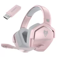 NUBWO G06 Wireless Gaming Headset for PS5 PS4 PC Laptop Noise Cancelling Over Ear Headphones with Mic 48H Long Lasting Battery 2.4G Connection Wireless/Wired Headset Bass Surround Soft Earmuffs for Games