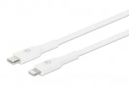 Manhattan USB-C to Lightning Cable, Charge & Sync, 0.5m, White,...