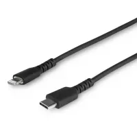 StarTech.com 3 foot (1m) Durable Black USB-C to Lightning Cable -...