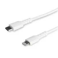 StarTech.com 3 foot (1m) Durable White USB-C to Lightning Cable -...