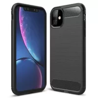 iPhone 11 Brushed TPU Case - Carbon Fiber - Black