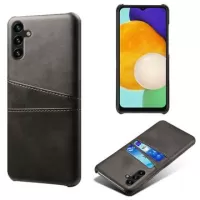 Samsung Galaxy A14 Coated Plastic Case with Card Slots - Black