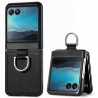 Motorola Razr 40 Ultra Coated Case with Metal Ring - Black