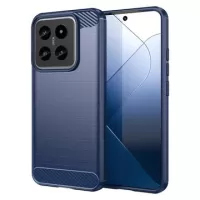 Xiaomi 14 Brushed TPU Case - Carbon Fiber - Blue