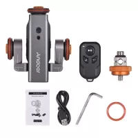 Andoer L4 PRO Motorized Camera Video Dolly with Scale Indication Electric Track Slider Wireless Remote Control/1800mAh Rechargeable Battery 3 Speed Adjustable Mini Slider Skater for Canon Nikon Sony DSLR Camera iOS Android Smartphone, Black