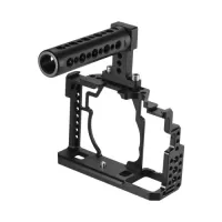 Andoer Aluminum Alloy Camera Cage + Top Handle + 15mm Rod Baseplate Kit
