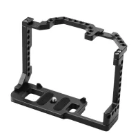 Andoer Camera Cage Aluminum Alloy with Dual Cold Shoe Mount 1/4 Inch Screw