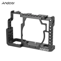 Andoer Aluminum Alloy Camera Cage + Top Handle + 15mm Rod Baseplate Kit