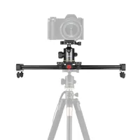 Andoer 40cm/15.7inch Aluminum Alloy Camera Video Slider Track Rail Stabilizer with Ball Head Quick Release Plate