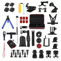 Andoer 48-in-1 Action Camera Accessories Kit Sports Camera Accessories Set Replacement for GoPro Hero 9 8 Max 7 6 5 Insta360 Xiaomi YI Action Cameras with Carrying Case