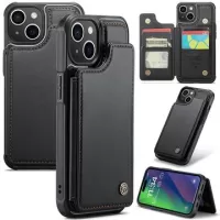 iPhone 15 Plus Caseme C22 Case RFID Card Wallet - Black