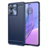 Motorola Edge (2023) Brushed TPU Case - Carbon Fiber - Blue