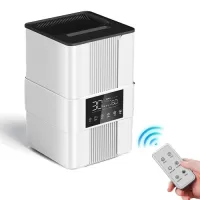 Humidifiers for Bedroom Top Fill 3.5L Cool Mist Humidifier with Simulated Flame 3 Mist Modes Auto Shut-Off Ultrasonic Air Humidifier with Remote Control for Home / Large Room / Baby Nursery