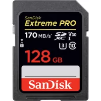 SanDisk 128GB Extreme PRO UHS-I SDXC 170MB/s Memory Card - Next Day Delivery