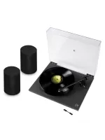 2x Sonos ERA 100 + Rega Planar 1 Plus + Sonos ERA Line-In Adapter (Black)