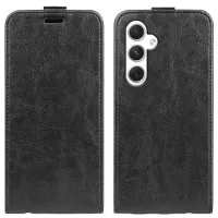 Samsung Galaxy S24 Vertical Flip Case with Card Slot - Black