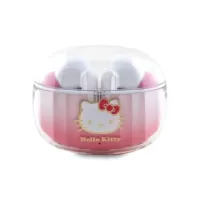 Hello Kitty Gradient Electroplating Logo TWS Earphones - Pink